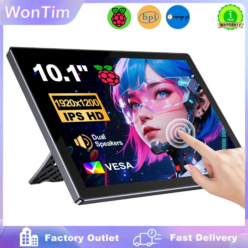 Raspberry Pi 10.1 Inch Capacitive Touch Screen Ips - 10.1인치 라즈베리 파이 5 4/3/B/B+/A+ 모니터