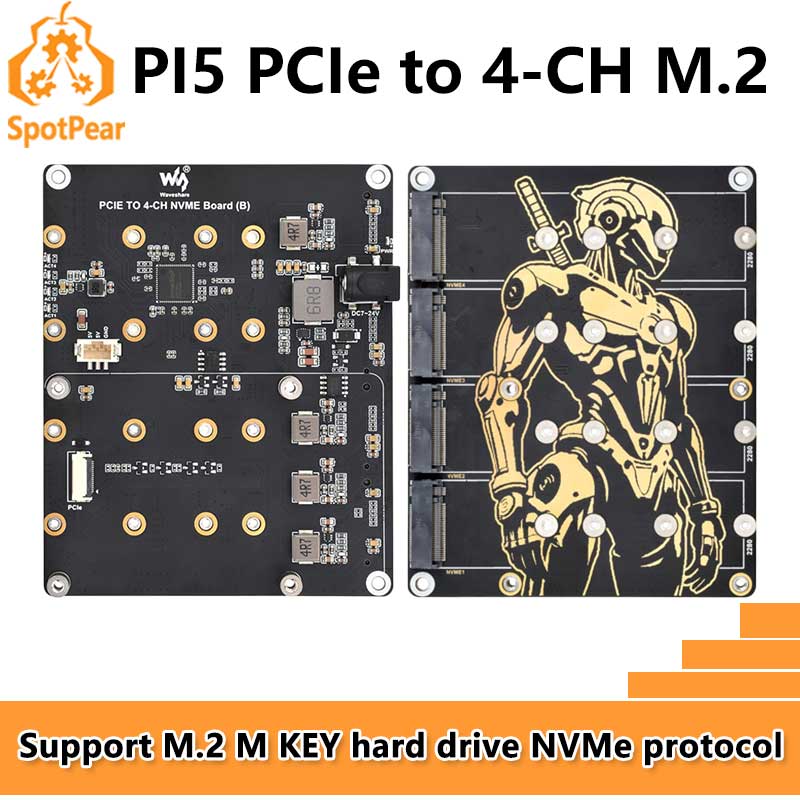Argon One V3 M.2 Nvme Case - Raspberry Pi 5 PCIe - 4채널