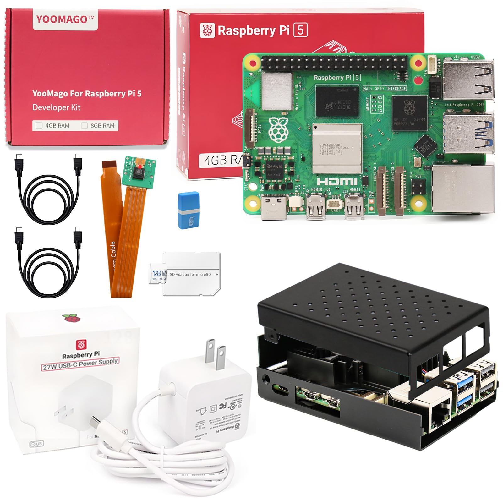 새로운 오리지널 개발 보드 라즈베리 파이 5 키트 완전 - Raspberry Pi 4 8Gb Ram Kit 리뷰 및 가격