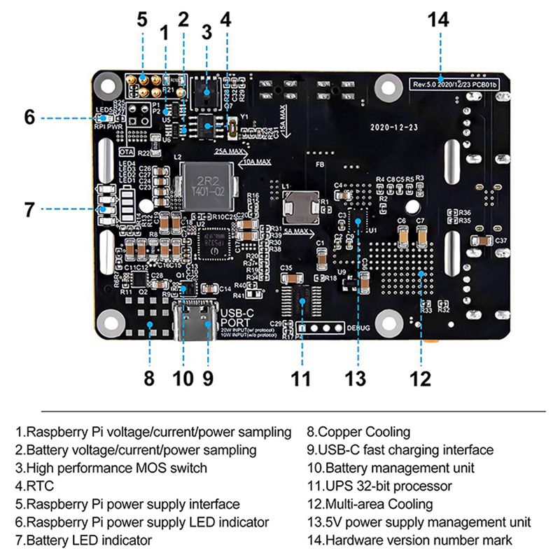 AA08-2X 라즈베리 파이 4 UPS 전원 공급 장치 - Raspberry Pi Uninterrupted Power Supply Ups 18650 리뷰 및 가격
